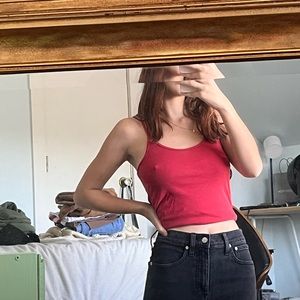 Red Spaghetti Strap Tank